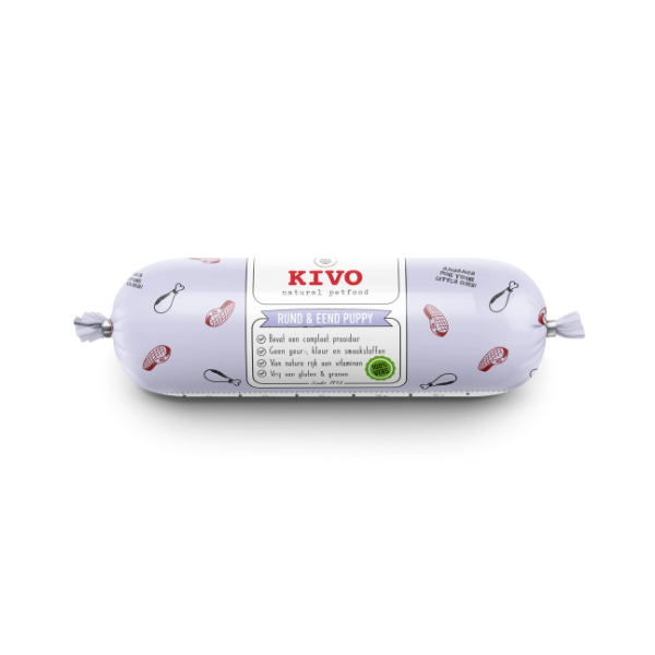 Kivo rund en eend puppy compleet 40 x 250 gr