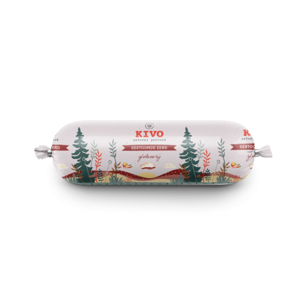 Kivo gestoomde eend 12 x 600 gr