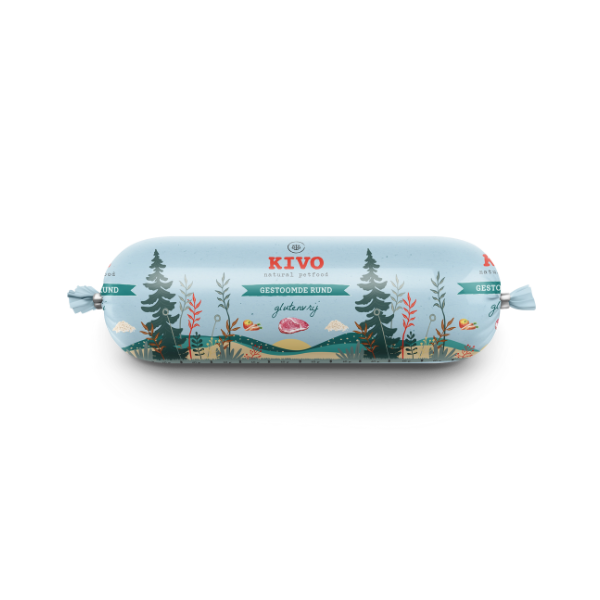 Kivo gestoomde rund 12 x 600 gr
