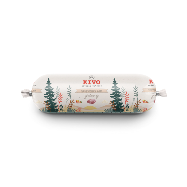 Kivo gestoomde lam 12 x 600 gr